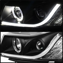 Spyder Signature Chevrolet Cruze 11-14 Light Tube DRL Projector Headlights High H1/Low H7 Black