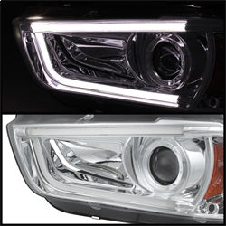 Spyder Signature Dodge Charger 11-14 Light Tube DRL Projector Headlights Factory Xenon Model Only Not Compatible w/Halogen Model