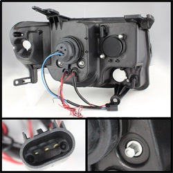 Spyder Ford Escape 08-12 Projector Headlights - Halogen Model Only ( Not Compatible With Xenon/HID Model ) - DRL - Black