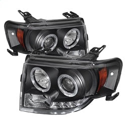 Spyder Ford Escape 08-12 Projector Headlights - Halogen Model Only ( Not Compatible With Xenon/HID Model ) - DRL - Black