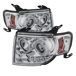 Spyder Ford Escape 08-12 Projector Headlights - Halogen Model Only ( Not Compatible With Xenon/HID Model ) - DRL - Chrome
