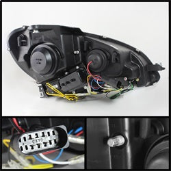 Spyder Signature Mercedes-Benz C250/C300/C350/C63 AMG 12-13 Halogen Model Only DRL Projector Headlights Not Compatible With Xenon/HID Model 3D