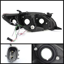Spyder Signature Toyota Corolla 11-13 Halogen Model Only DRL LED Projector Headlights Not Compatible With Xenon/HID Model Black