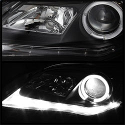 Spyder Signature Toyota Corolla 11-13 Halogen Model Only DRL LED Projector Headlights Not Compatible With Xenon/HID Model Black