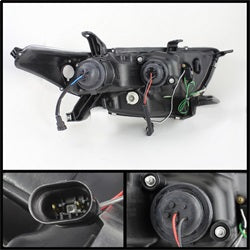 Spyder Signature Toyota Highlander 11-13 High H1/Low H7 3D DRL LED Projector Headlights Black