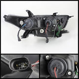Spyder Signature Toyota Highlander 11-13 High H1/Low H7 3D DRL LED Projector Headlights Black