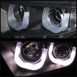 Spyder Signature Toyota Highlander 11-13 High H1/Low H7 3D DRL LED Projector Headlights Black