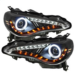 Spyder Signature Scion FR-S 13-14 Black CCFL Halo DRL LED Projector Headlights