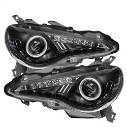 Spyder Signature Subaru BRZ 13-14 Black DRL LED Projector Headlights