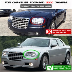 Spyder Chrysler 300C 05-10 Projector Headlights  - LED DRL - Black - High/Low H7 (Included)