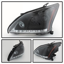 Spyder Signature Lexus RX330 04-06 Halogen Model Only DRL LED Projector Headlights Not Compatible With Xenon/HID Model High H7/Low H7 Included