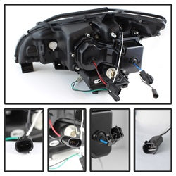 Spyder Signature Lexus RX330 04-06 Halogen Model Only DRL LED Projector Headlights Not Compatible With Xenon/HID Model High H7/Low H7 Included