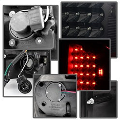 xTune Dodge Ram 1500/Ram 2500/Ram 3500 02-06 Black Housing XTune LED Tail Lights Smoke Lens