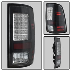 Spyder Ram 1500/2500/3500 13-18 LED Model Only LED Tail Lights Not Compatible w/Incandescent Model Black
