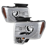 Spyder Signature Ford F-150 09-14 Light Bar DRL Projector Headlights Halogen Model Only Not Compatible w/Xenon/HID Model