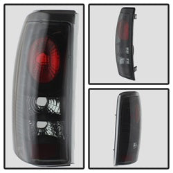 Spyder Chevy Silverado 1500/2500 99-02 (Not Fit Stepside) / GMC Sierra 1500/2500/3500 99-06 and 2007 Sierra Classic Euro Style Tail Lights - Black Smoke