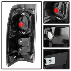 Spyder Chevy Silverado 1500/2500 99-02 (Not Fit Stepside) / GMC Sierra 1500/2500/3500 99-06 and 2007 Sierra Classic Euro Style Tail Lights - Black Smoke