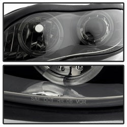 Spyder Signature Chevrolet Camaro 98-02 Replaceable LEDs Halo LED Projector Headlights High 9005 Not Included Low H1 Included