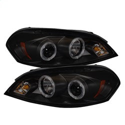 Spyder Signature Chevrolet Impala/Monte Carlo 06-13 Replaceable LEDs Halo LED Projector Headlights High H1/Low H1 Included Black Smoke