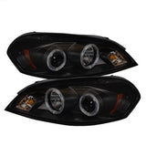 Spyder Signature Chevrolet Impala/Monte Carlo 06-13 Replaceable LEDs Halo LED Projector Headlights High H1/Low H1 Included Black Smoke