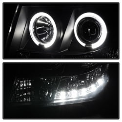 Spyder Signature Chevrolet Avalanche/Suburban 1500/Suburban 2500/Tahoe 07-13 Replaceable LEDs Halo LED Projector Headlights High H1/Low H1 Included Black Smoke