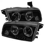 Spyder Signature Dodge Charger 06-10 Replaceable LEDs Halo LED Projector Headlights Halogen Model Only Not Compatible w/Xenon/HID Model