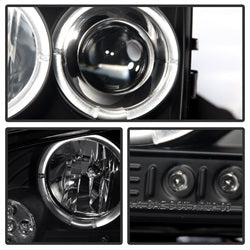 Spyder Signature Dodge Charger 06-10 Replaceable LEDs Halo LED Projector Headlights Halogen Model Only Not Compatible w/Xenon/HID Model