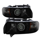 Spyder Signature Dodge Ram 1500/Ram 2500/Ram 3500 94-01 Replaceable LEDs Halo LED Projector Headlights High H1/Low H1 Included Black Smoke