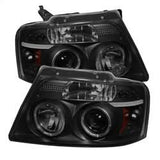 Spyder Signature Ford F-150/F-150 Heritage 04-08 Version 2 Halo LED Projector Headlights Replaceable LEDs High H1/Low 9006 Included