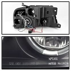 Spyder Signature Ford F-150/F-150 Heritage 04-08 Version 2 Halo LED Projector Headlights Replaceable LEDs High H1/Low 9006 Included