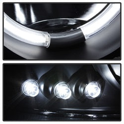 Spyder Signature GMC Sierra 1500/Sierra 1500 HD/Sierra 2500/Sierra 2500 HD/Sierra 3500/Yukon/Yukon XL 1500 99-07 Replaceable LEDs CCFL Halo LED Projector Headlights High 9005 Not Included Low 9006 Included