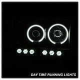 Spyder Signature Dodge Ram 1500/Ram 2500/Ram 3500 02-05 Replaceable LEDs CCFL Halo LED Projector Headlights High H1/Low H1 Included Black Smoke