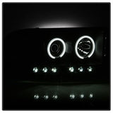 Spyder Signature Dodge Ram 1500/Ram 2500/Ram 3500 02-05 Replaceable LEDs CCFL Halo LED Projector Headlights High H1/Low H1 Included Black Smoke