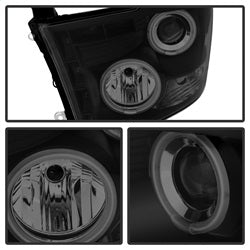 Spyder Signature Dodge Ram 1500/Ram 2500/Ram 3500/1500/2500/3500 09-10 Replaceable LEDs CCFL Halo LED Projector Headlights Halogen Model Only Not Compatible w/Factory Projector/LED DRL