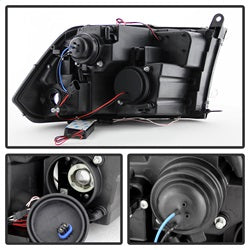 Spyder Signature Dodge Ram 1500/Ram 2500/Ram 3500/1500/2500/3500 09-10 Replaceable LEDs CCFL Halo LED Projector Headlights Halogen Model Only Not Compatible w/Factory Projector/LED DRL