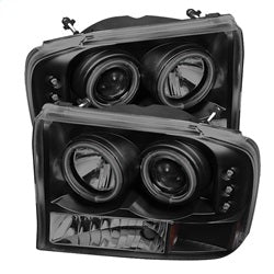 Spyder Signature Ford Excursion/F-250 Super Duty 00-04 1 pc. CCFL Halo LED Projector Headlights Replaceable LEDs High H1/Low H1 Included