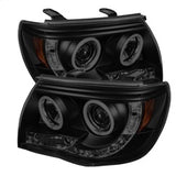 Spyder Signature Toyota Tacoma 05-11 Replaceable LEDs CCFL Halo LED Projector Headlights High H1/Low H1 Included Black Smoke