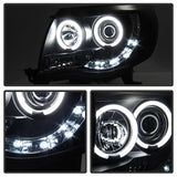 Spyder Signature Toyota Tacoma 05-11 Replaceable LEDs CCFL Halo LED Projector Headlights High H1/Low H1 Included Black Smoke