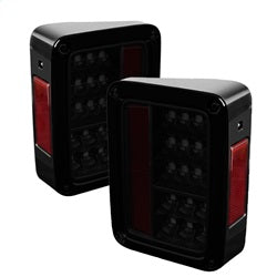 Spyder Jeep Wrangler (JK) 07-18 Black Smoke LED Tail Lights