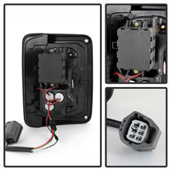 Spyder Jeep Wrangler (JK) 07-18 Black Smoke LED Tail Lights