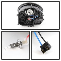 Spyder Signature Porsche 911 05-09 Halogen Model Only DRL LED Projector Headlights Not Compatible With Xenon/HID Model Black