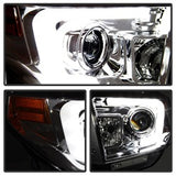 Spyder Signature Toyota Tundra 14-18 Light Bar DRL Projector Headlights Chrome