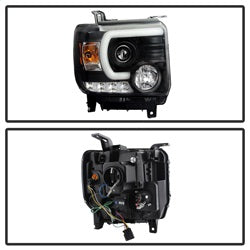 Spyder Signature GMC Sierra 1500/Sierra 2500 HD/Sierra 3500 HD 14-15 Light Bar DRL DRL Projector Headlights Black