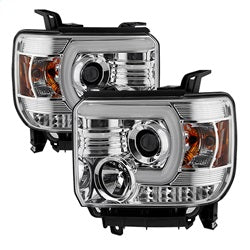 Spyder Signature GMC Sierra 1500/Sierra 2500 HD/Sierra 3500 HD 14-15 Light Bar DRL DRL LED Projector Headlights Chrome
