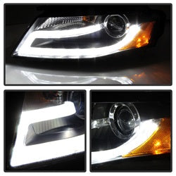 Spyder Signature Audi A4 09-12 Xenon/HID Model Only DRL LED Projector Headlights Not Compatible w/Halogen Model Black