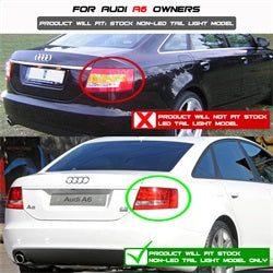 Spyder Audi A6 06-08 LED Model Only Light Bar LED Tail Lights Not Compatible w/Incandescent Model Smoke