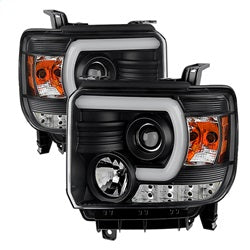 Spyder Signature GMC Sierra 1500/Sierra 2500 HD/Sierra 3500 HD 14-15 Light Bar DRL Projector Headlights Compatible On Models w/Factory LED Daytime Running Light Only Black