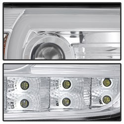Spyder Signature GMC Sierra 1500/Sierra 2500 HD/Sierra 3500 HD 14-15 Light Bar DRL Projector Headlights Compatible On Models w/Factory LED Daytime Running Light Only Chrome