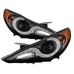 Spyder Hyundai Sonata 11-13 Verson 2 Projector Headlights ( Does Not Fit Hybrid Model ) - Light Bar DRL - Black