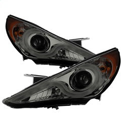 Spyder Hyundai Sonata 11-13 Verson 2 Projector Headlights ( Does Not Fit Hybrid Model ) - Light Bar DRL - Chrome